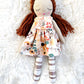 Heirloom Doll, Handmade Doll, Dress Up Doll, Yarn Haired Doll