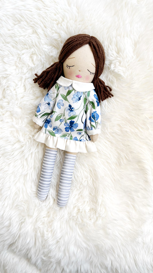 Heirloom Doll, Handmade Doll, Dress Up Doll, Yarn Haired Doll