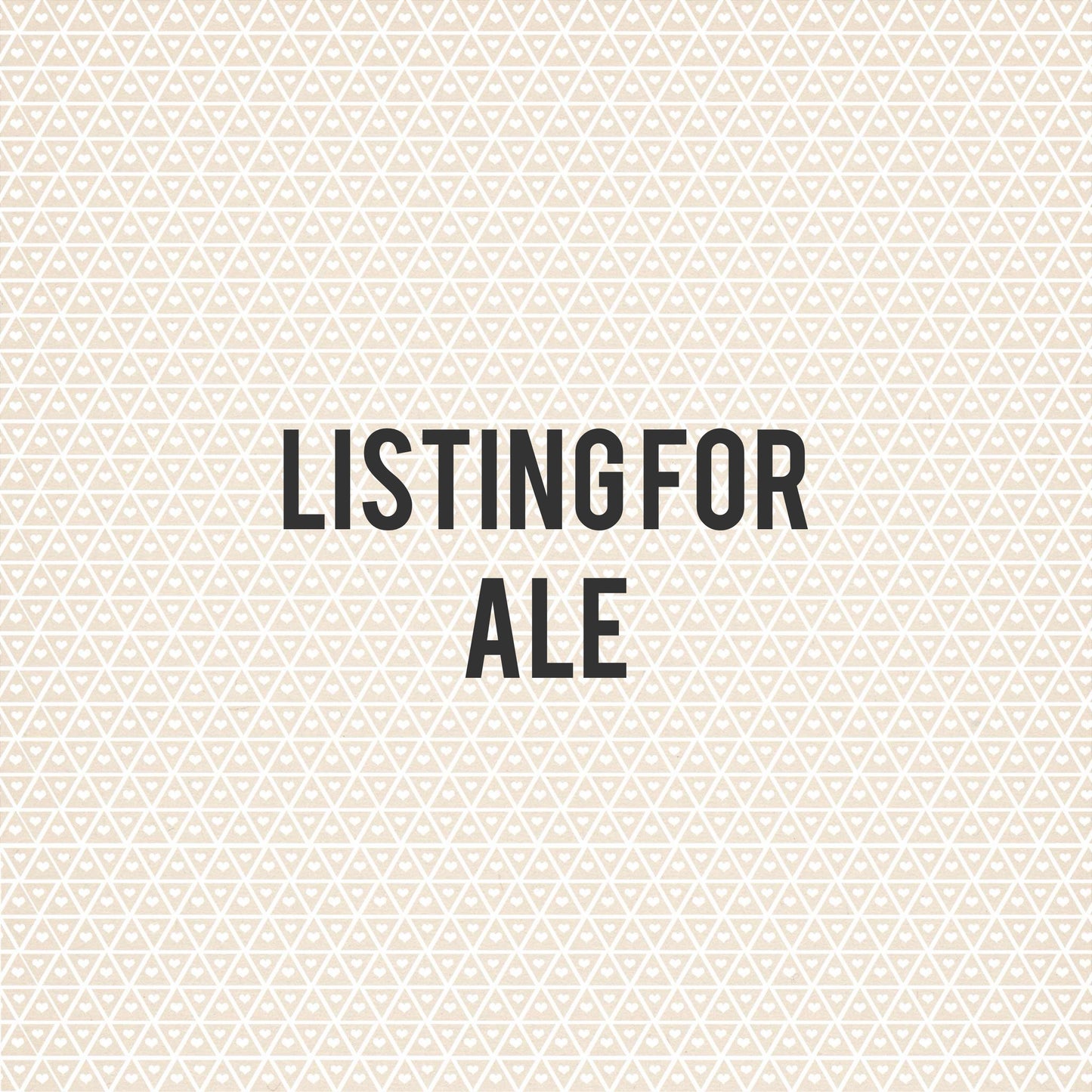 Listing for Ale