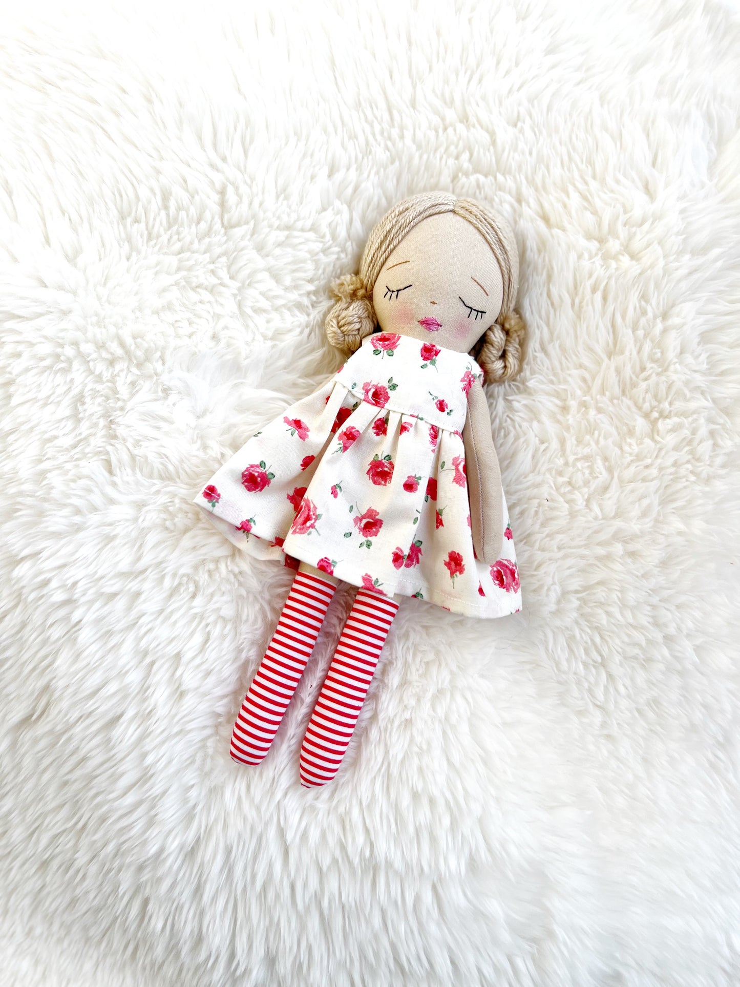 Heirloom Doll, Handmade Doll, Dress Up Doll, Yarn Haired Doll