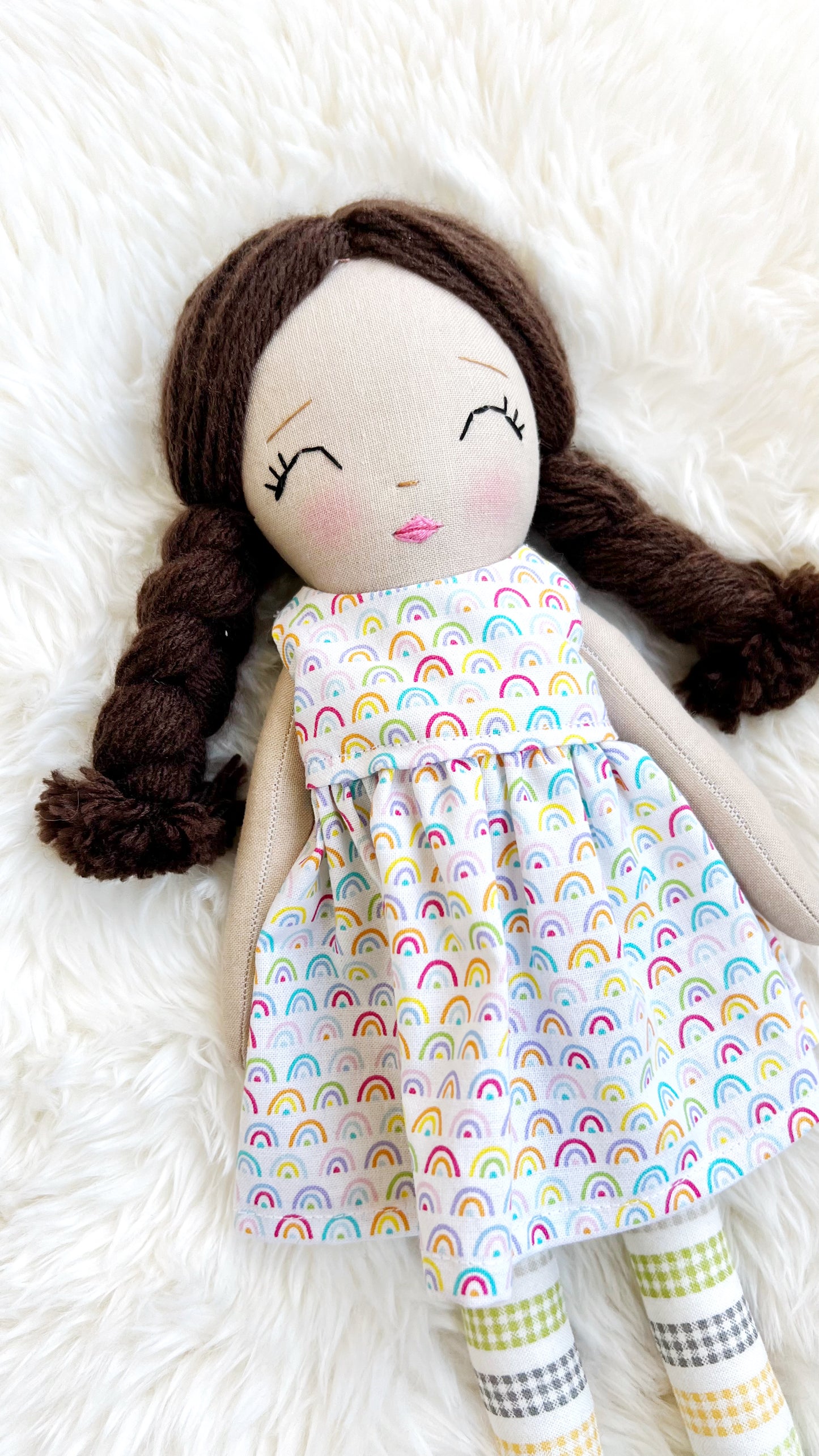 Heirloom Doll, Handmade Doll, Dress Up Doll, Yarn Haired Doll