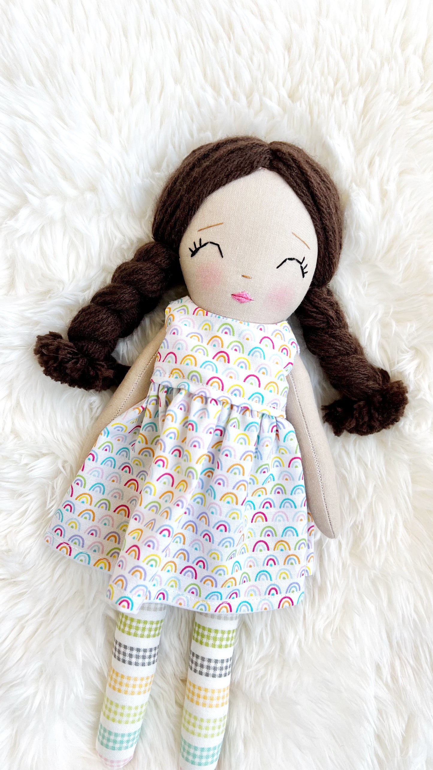 Heirloom Doll, Handmade Doll, Dress Up Doll, Yarn Haired Doll