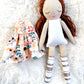 Heirloom Doll, Handmade Doll, Dress Up Doll, Yarn Haired Doll