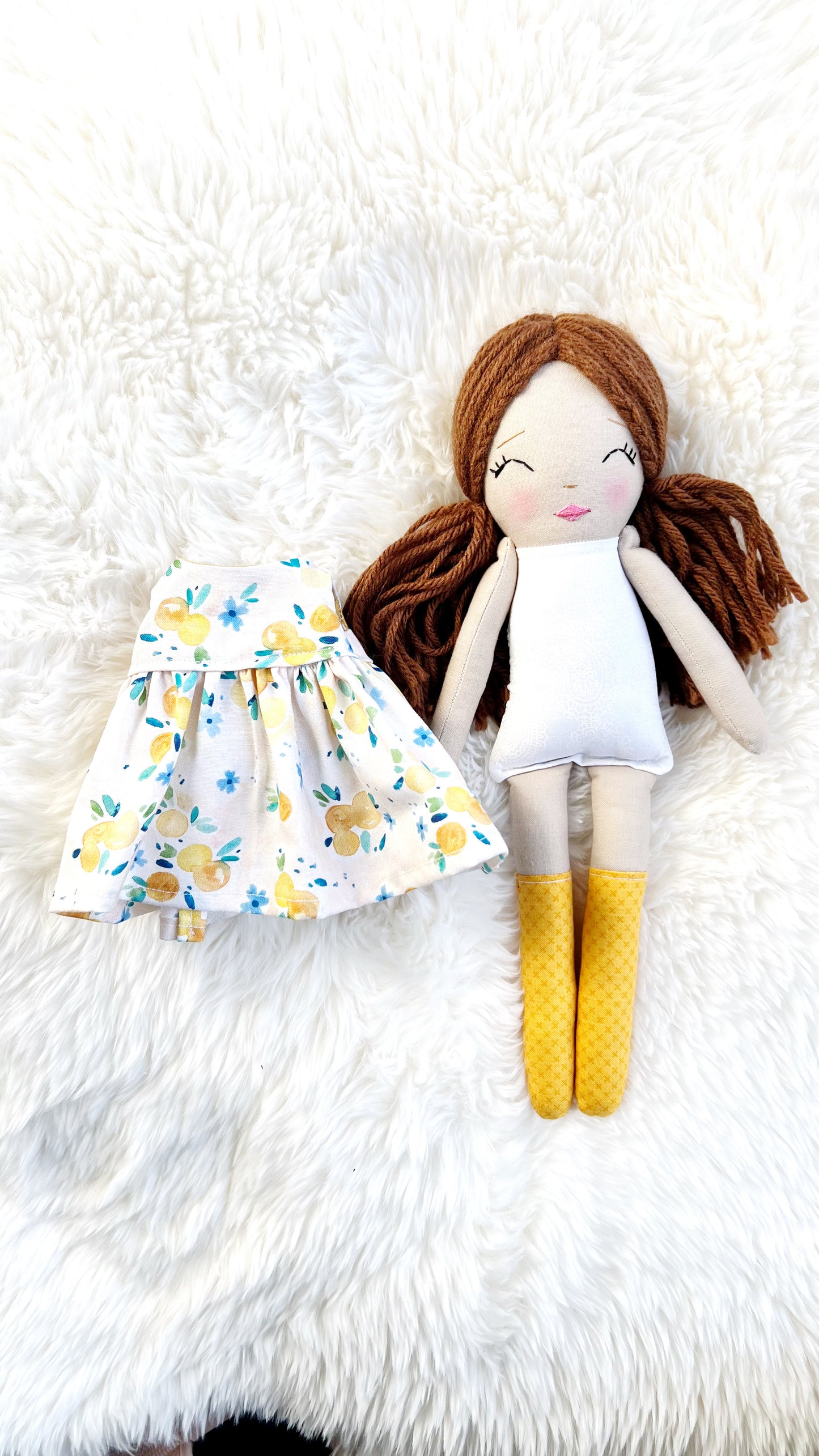 Heirloom Doll, Handmade Doll, Dress Up Doll, Yarn Haired Doll