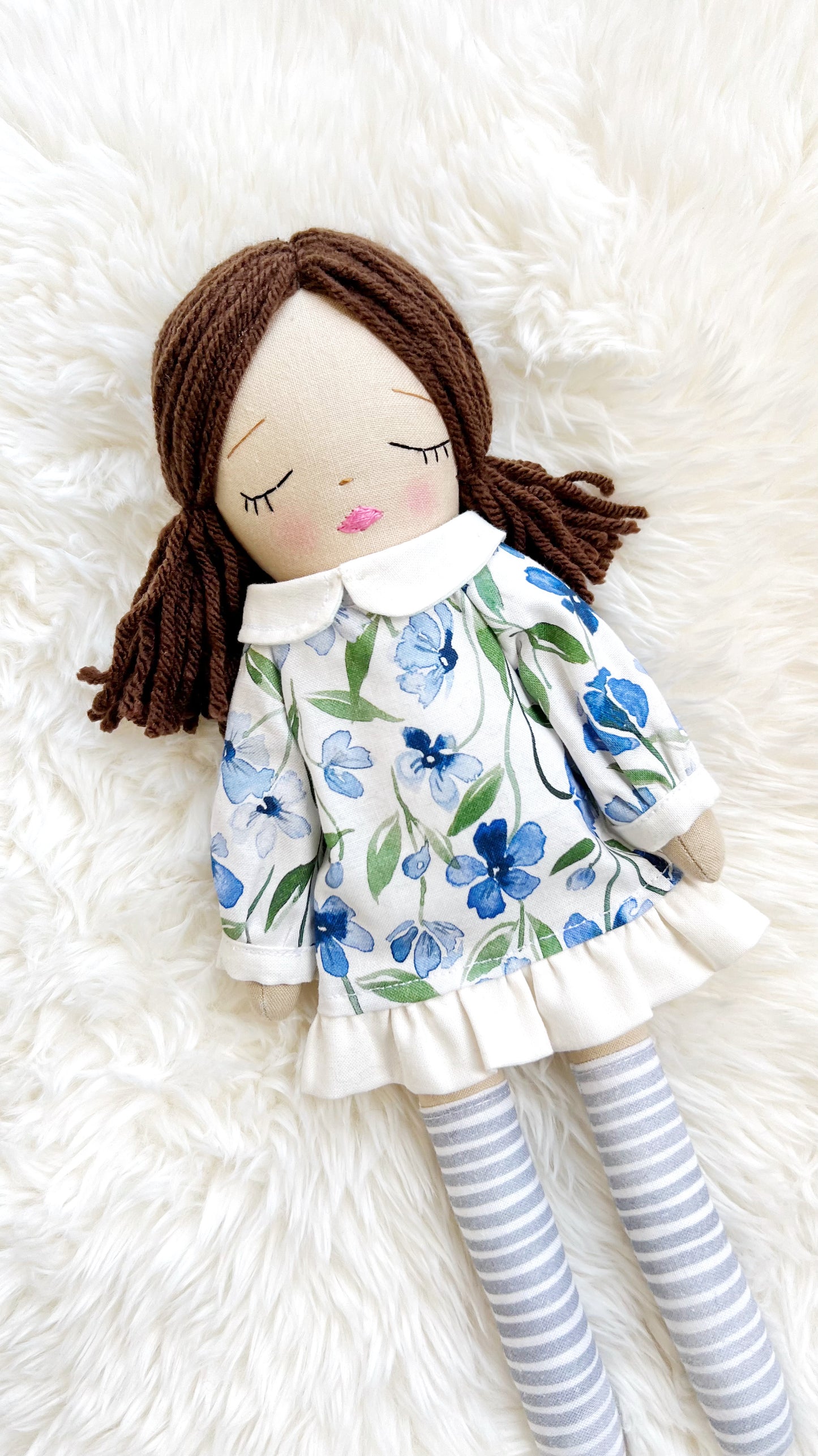 Heirloom Doll, Handmade Doll, Dress Up Doll, Yarn Haired Doll