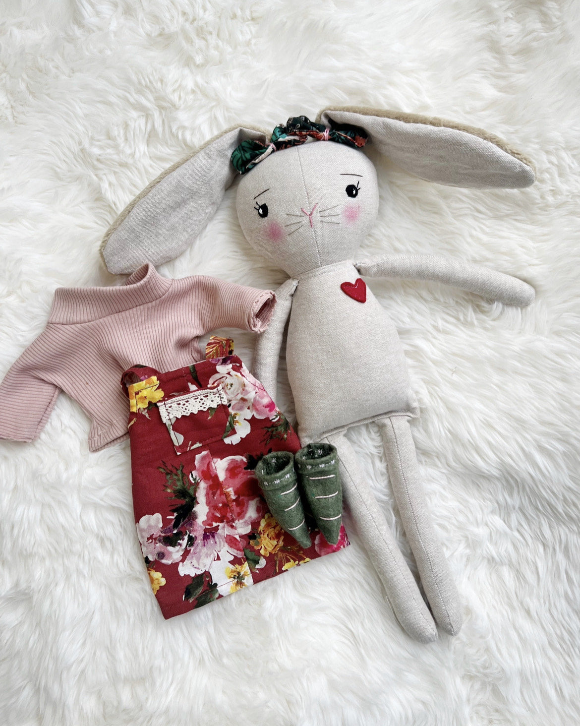 Bunny doll, bunny doll, linen bunny