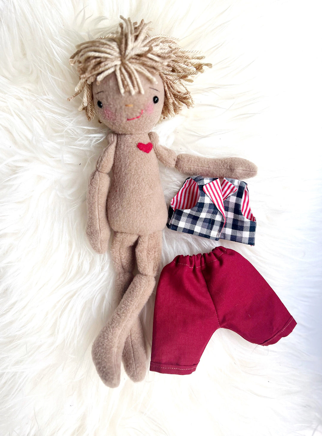 Boy Doll, gender neutral doll, cloth doll